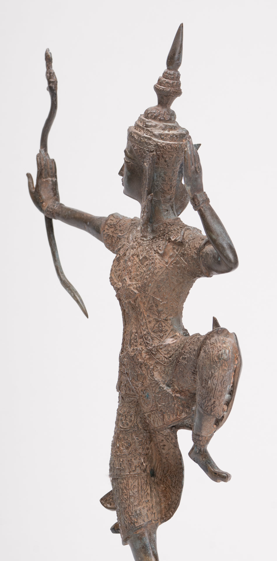 Rama Statue - Antique Thai Style Bronze Thai Rama - Avatar of Vishnu - 37cm/15"