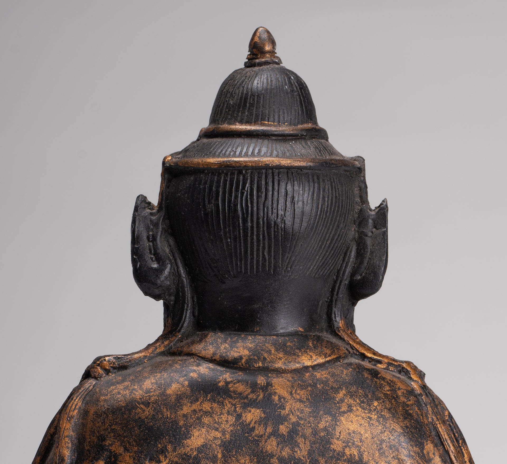 Antique Chinese Style Seated Dharmachakra Teaching Buddha Statue - 27cm/11"