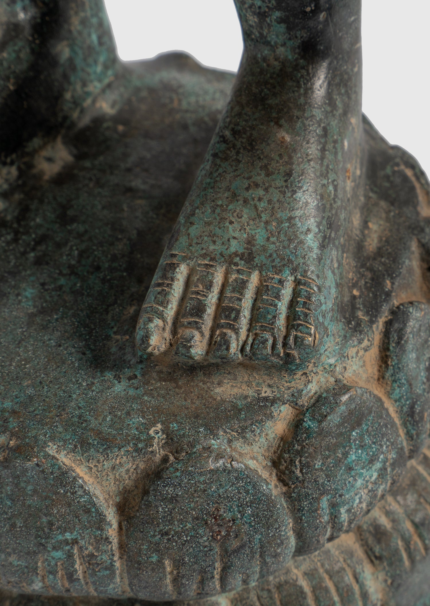 Estatua de Buda - Gran estatua de Buda de estilo tailandés antiguo en Dharmachakra enseñando Mudra - 84cm/34 "