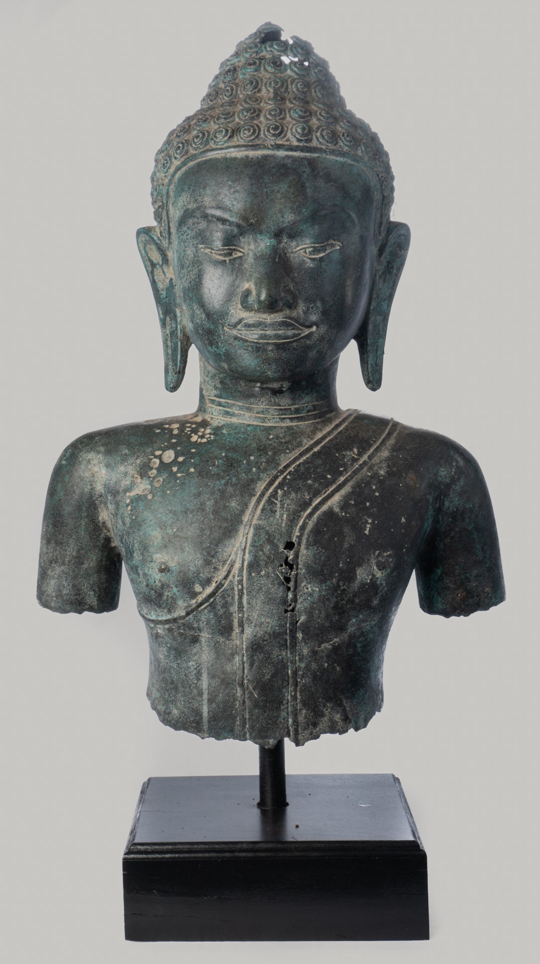 Buddha Statue - Antique Thai Style Southeast Asia Guatama Buddha Torso Statue - 67cm/27"
