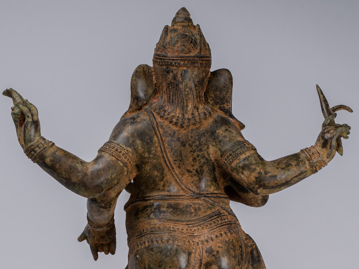 Ganesha Statue - Antique Chola Style Bronze Standing Ganesh Statue - 62cm/25"