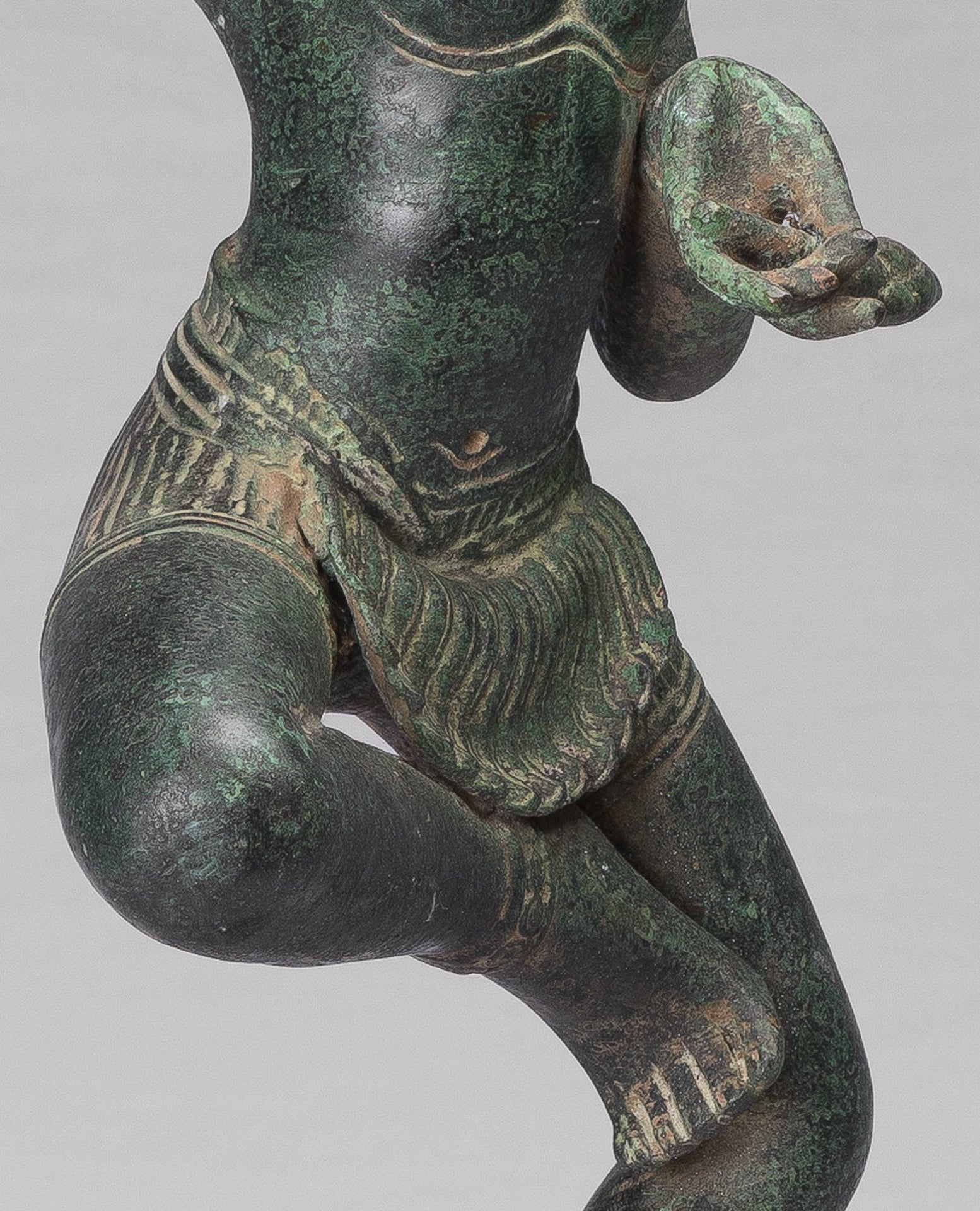 Apsara Statue - Antique Khmer Style Angkor Wat Bronze Standing Apsara or Angel - 56cm/22"