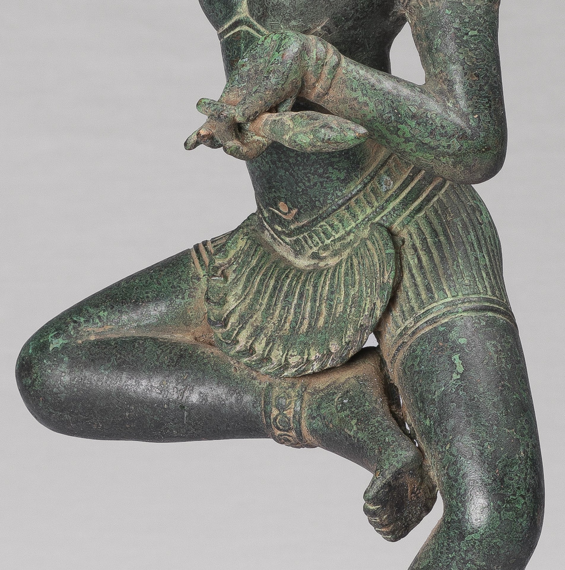 Apsara Statue - Antique Khmer Style Angkor Wat Bronze Standing Apsara or Angel - 56cm/22"