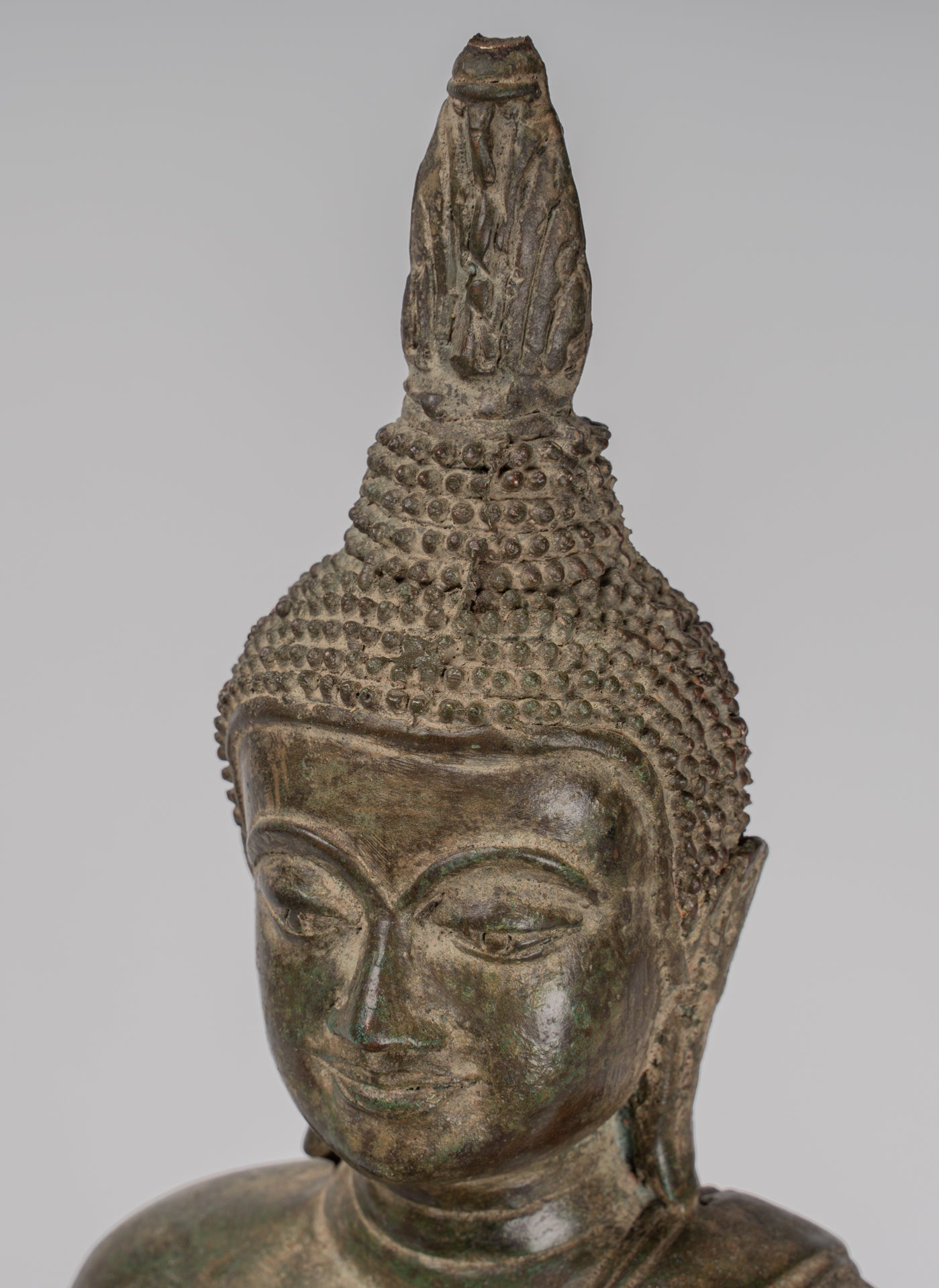 Statua Buddha - Charity bronzo in stile antico seduto Gautama statua di Buddha - 54 cm/22 "