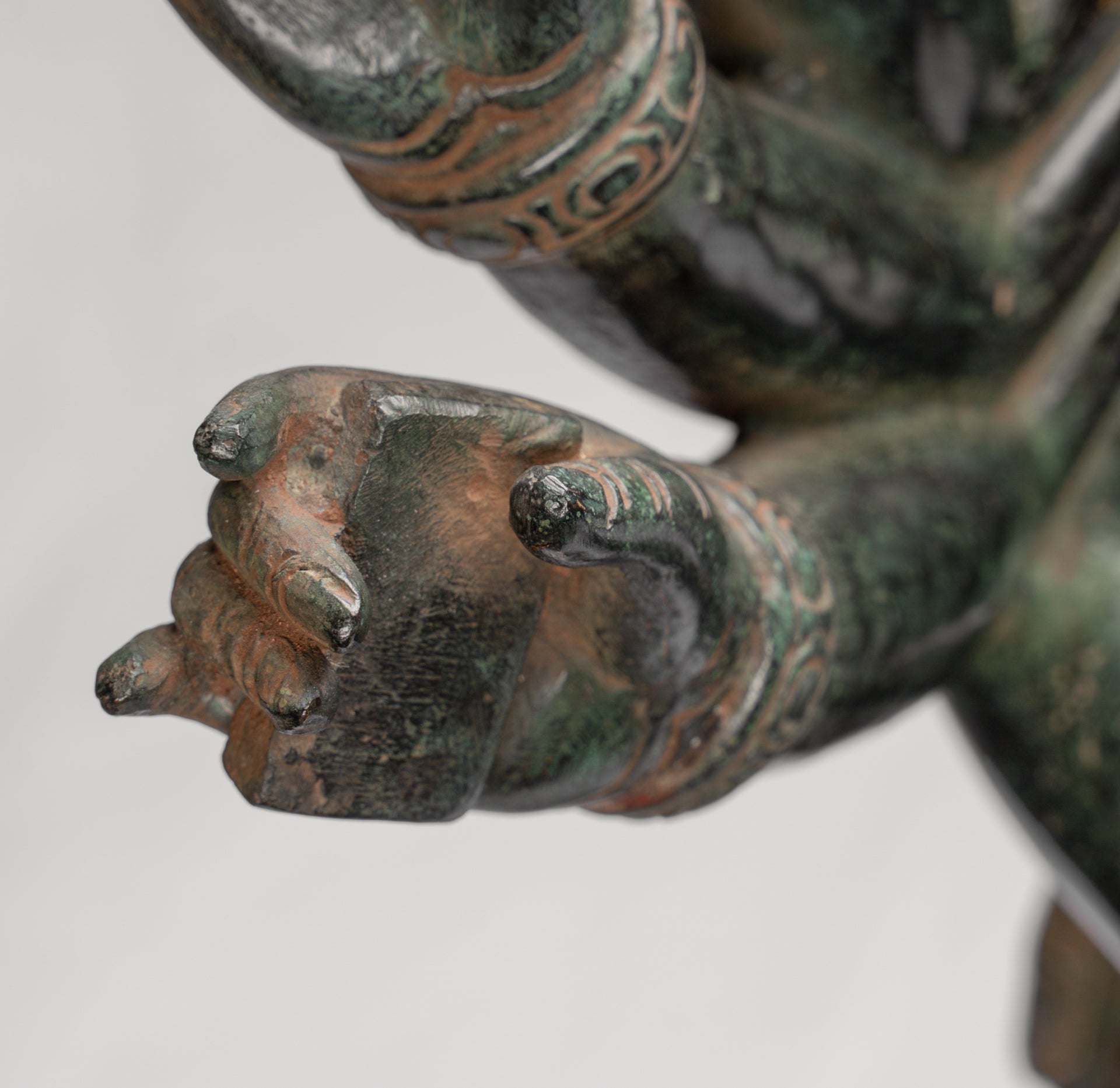 Antique Khmer Style Standing Bronze Bayon Ganesha Statue and Yoni - 86cm/34"