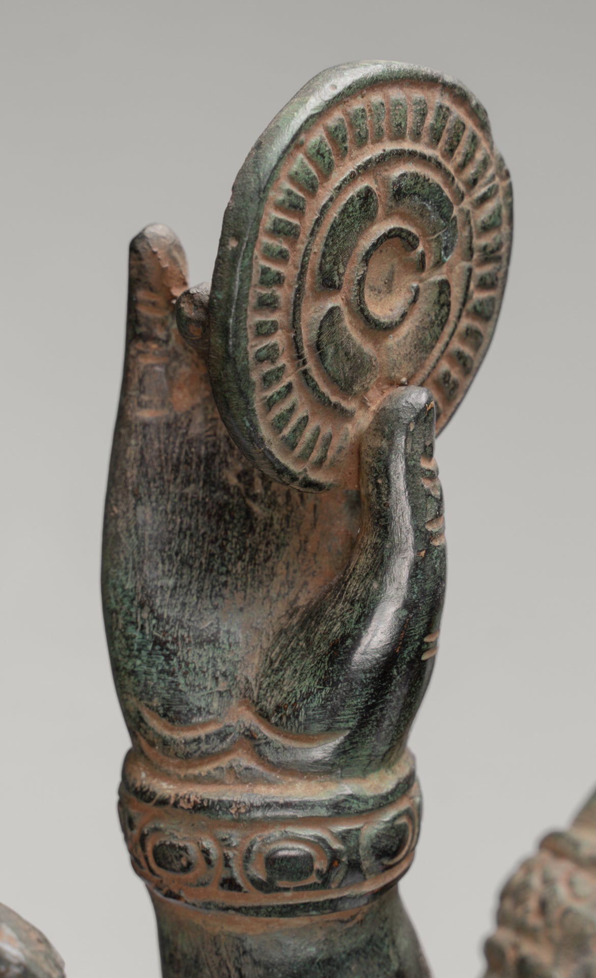 Antique Khmer Style Standing Bronze Bayon Ganesha Statue and Yoni - 86cm/34"