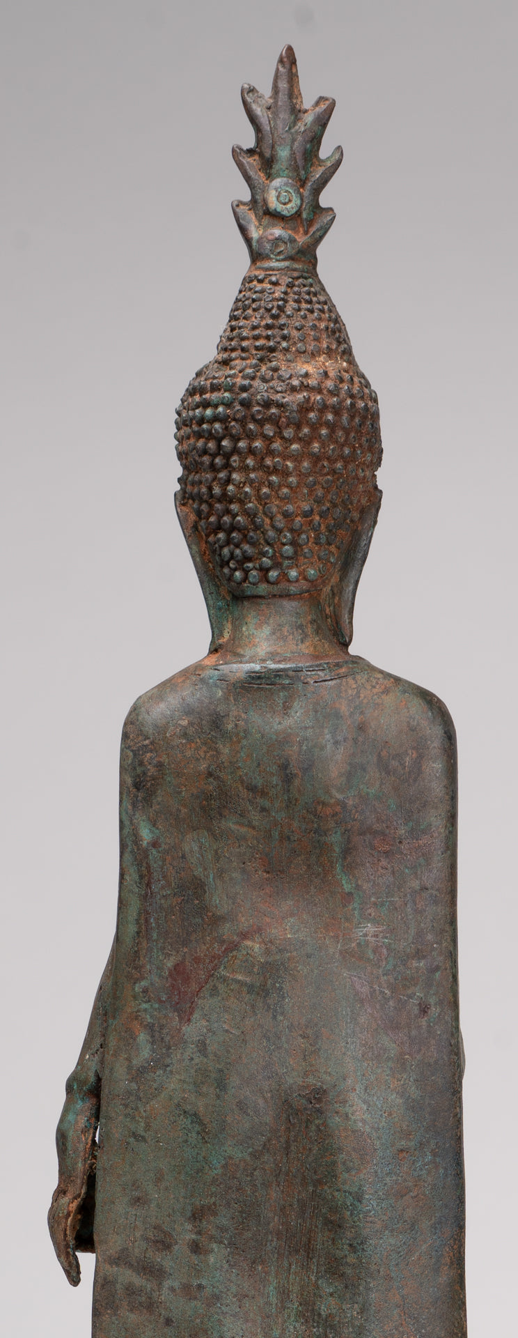 Buddha Statue - Antique Laos Style Standing Buddha Statue in Dharmachakra Teaching Mudra - 50cm/20"