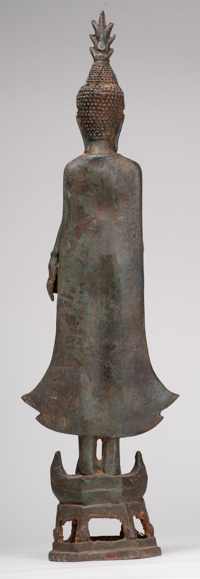 Buddha Statue - Antique Laos Style Standing Buddha Statue in Dharmachakra Teaching Mudra - 50cm/20"