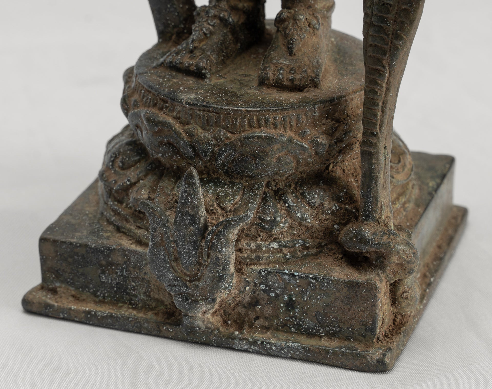 Shiva Statue - Antique Indonesian Style Bronze Javanese Standing 6-Arm Shiva Statue - 36cm/14"