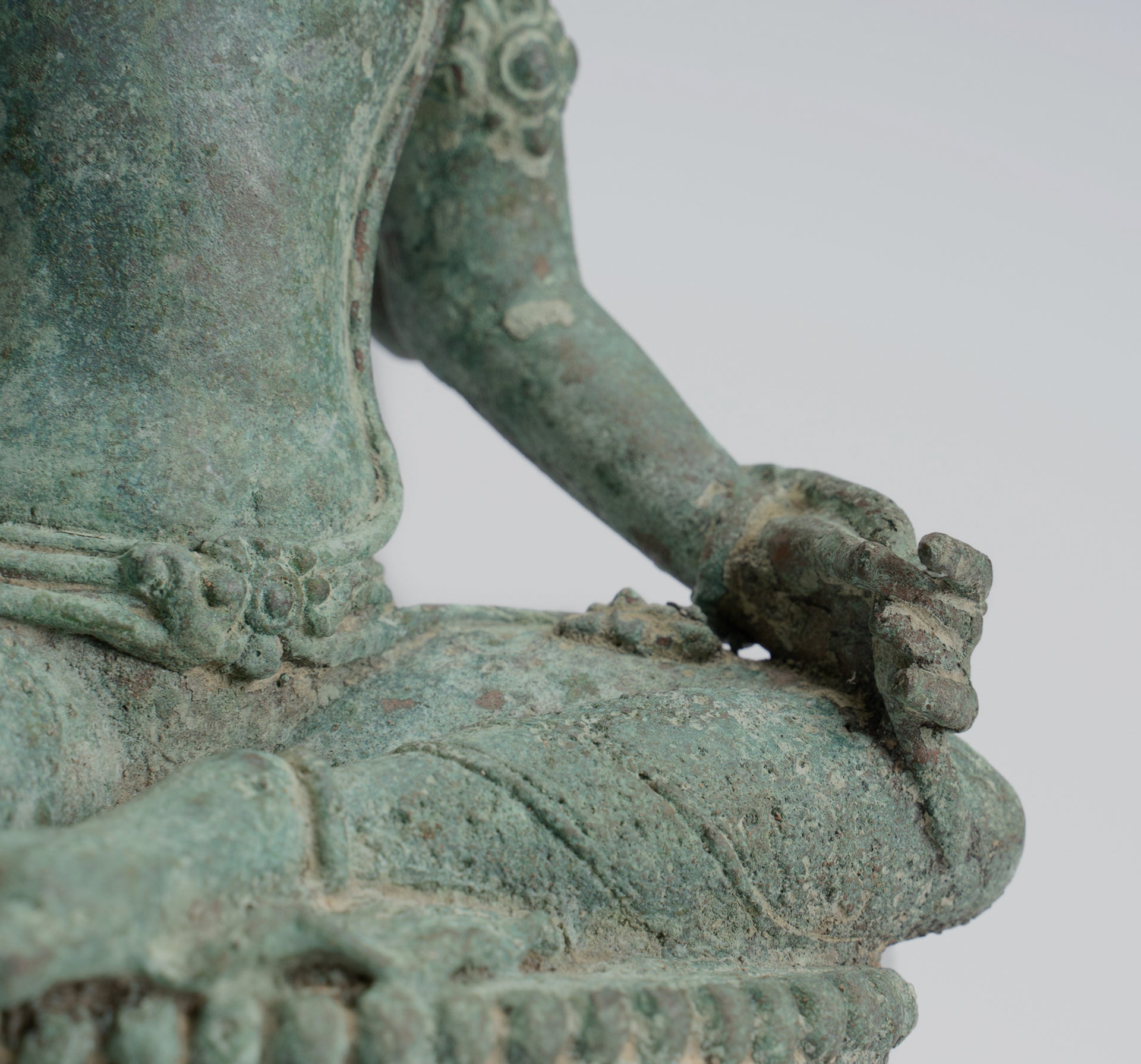 Bodhisattva Statue -Antique Indonesian Style Javanese Avalokiteshvara Bodhisattva Statue - 20.5cm/8"