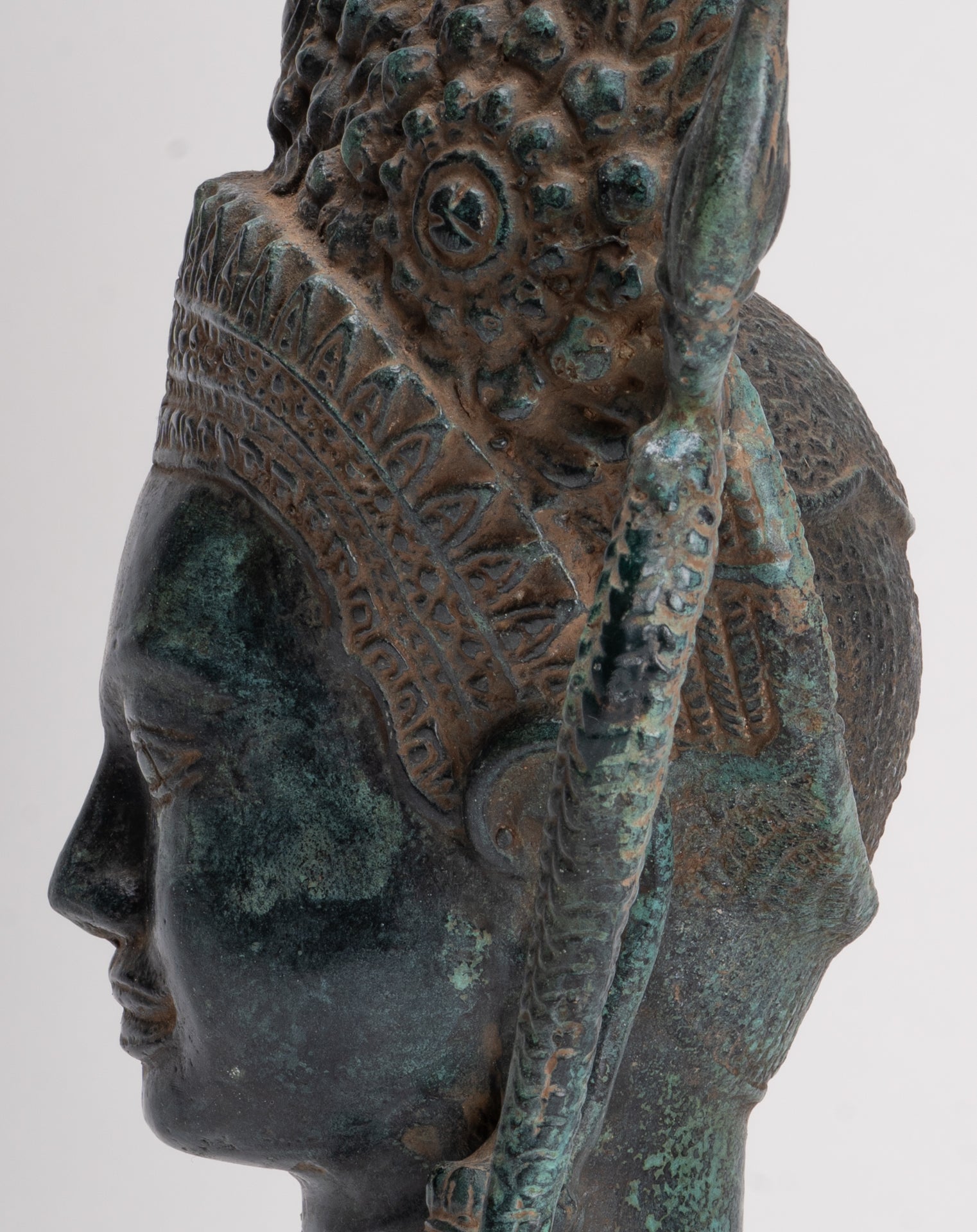 Antique Khmer Style Bronze Angkor Wat Apsara or Angel Statue - 35cm/14"