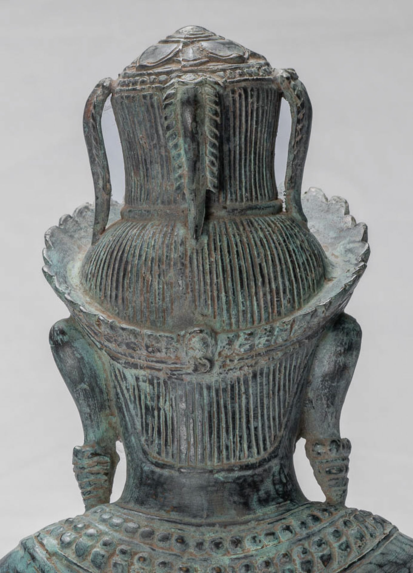 Vishnu Statue - Antique Khmer Style Angkor Wat Bronze Vishnu Statue - 37cm/15"