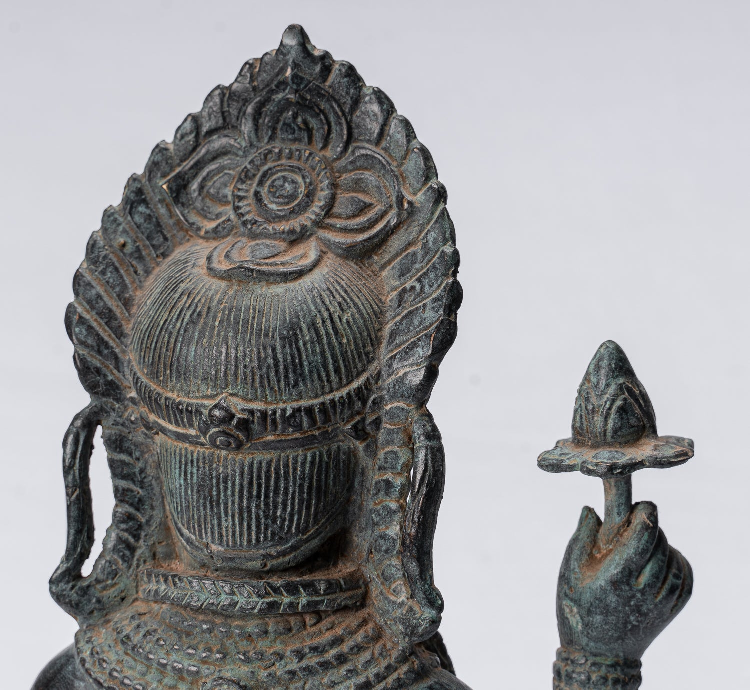 Apsara Statue - Antique Khmer Style Angkor Wat Bronze Kneeling Apsara or Angel - 35cm/14"