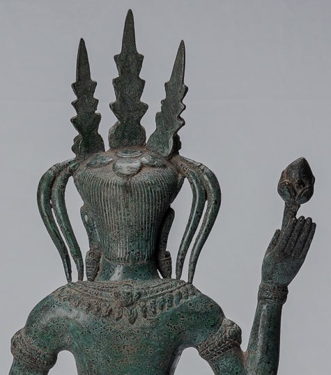 Statua Apsara - Antique Khmer in stile Khmer Bronzo Angkor Wat Apsara o Angel Statue - 62cm/25 "