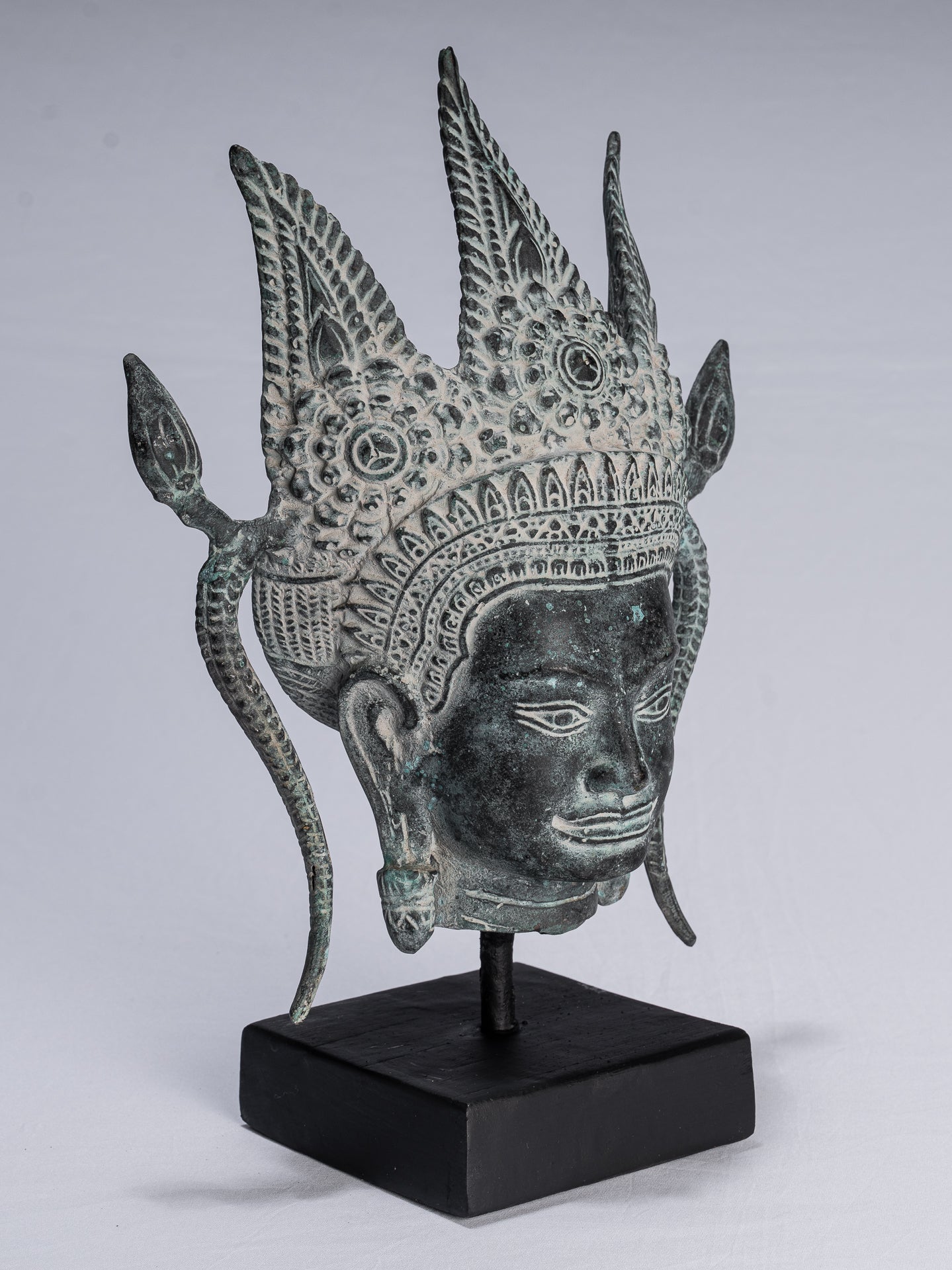 Apsara - Antique Khmer Style Bronze Angkor Wat Apsara or Angel Statue - 35cm/14"