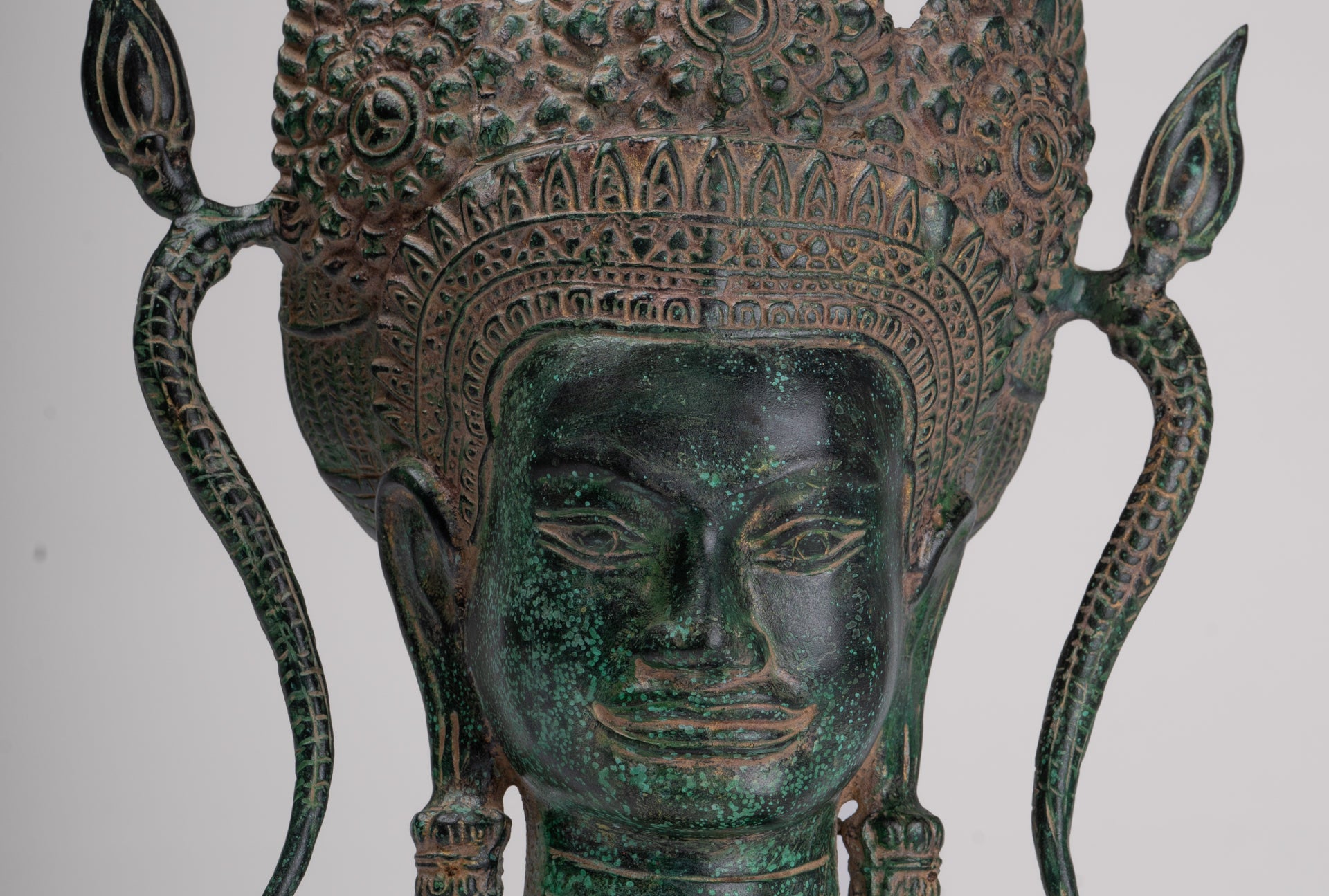 Apsara - Antique Khmer Style Bronze Angkor Wat Apsara or Angel Statue - 38cm/15"