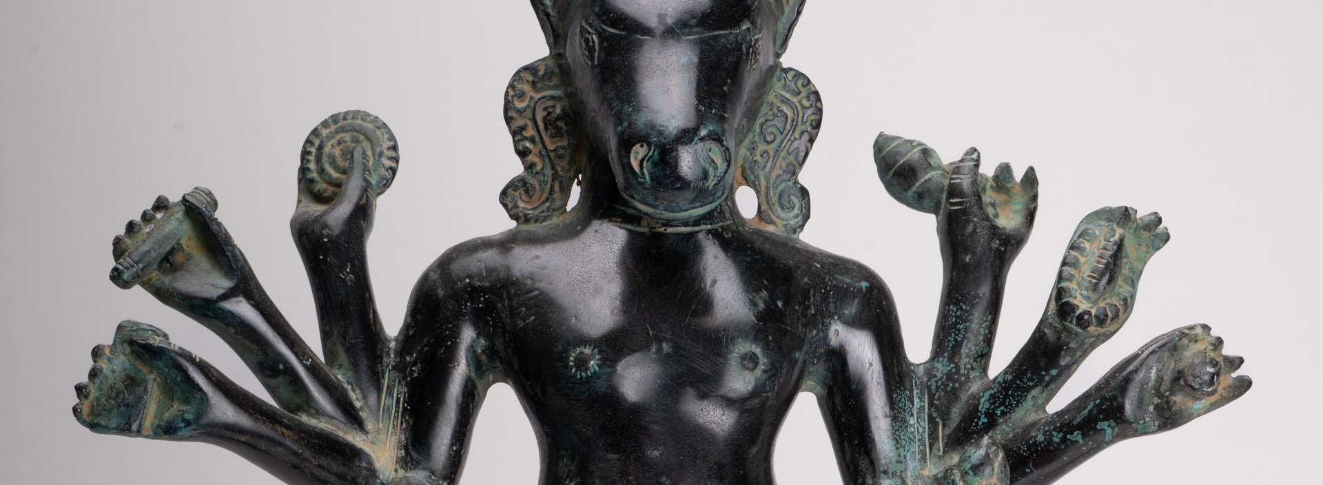 Kalkin Statue - Antique Khmer Style Mounted Bronze Hayagriva Kalkin Horse of Vishnu - 51cm/20"