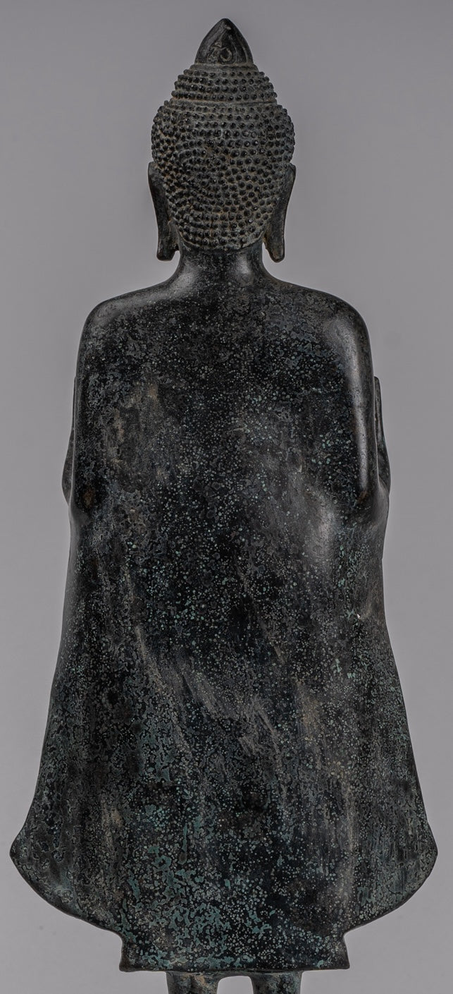 Estatua de Buda - Estatua de Budas de Buda de Bronce de Estado de Estilo Jemer Antiguo - 49cm/20 "