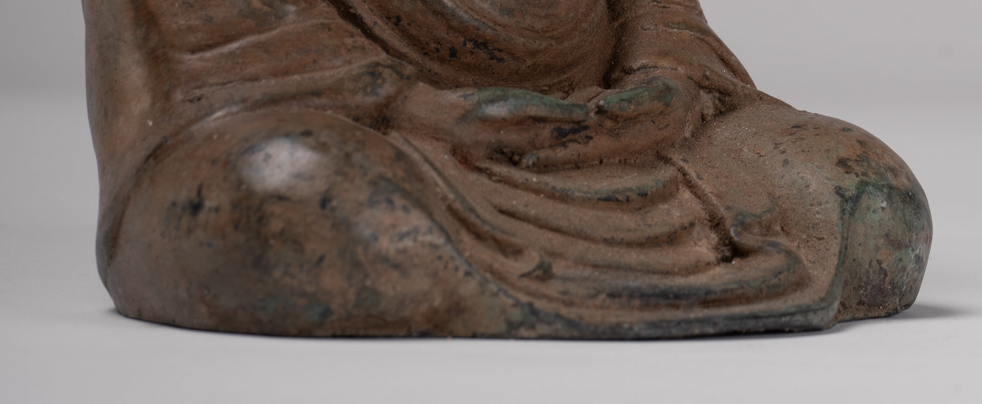 Japanese Buddha - Antique Japanese Style Bronze Seated Meditation Amitabha Buddha Statue - 18cm/7"