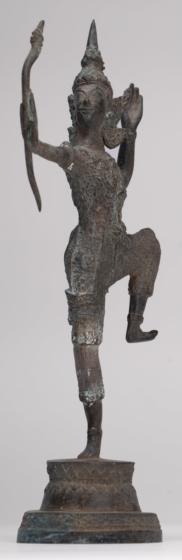 Rama Statue - Antique Thai Style Bronze Thai Rama - Avatar of Vishnu - 26cm/11"