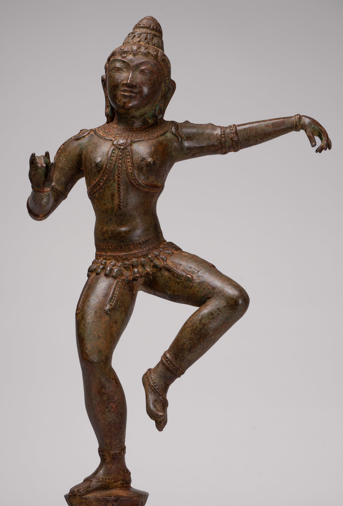 Brahma Statue - Antique Indian Style Dancing Bronze Brahma - Hindu God Creation - 53cm/21"
