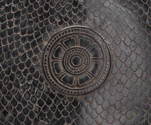 Statue di Buddha - Antique Bayon in stile bayon Khmer seduto in bronzo Naga Meditazione Buddha - 43 cm/17 "