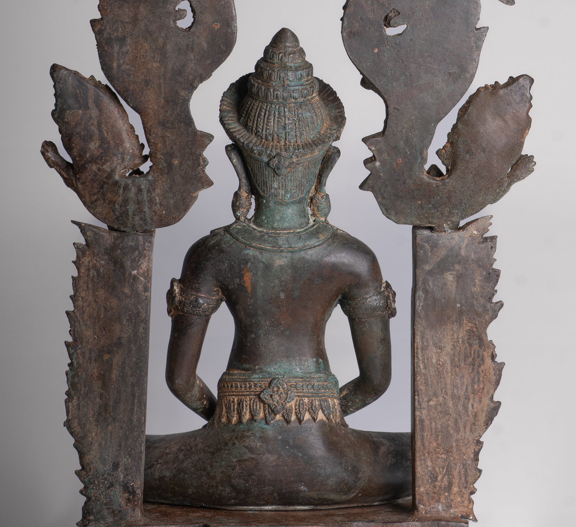 Buddha Statue - Antique Thai Style Enthroned Lopburi Meditation Buddha Statue - 94cm/38"