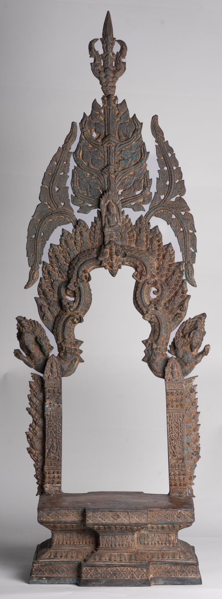 Buddha Statue - Antique Thai Style Enthroned Lopburi Meditation Buddha Statue - 94cm/38"