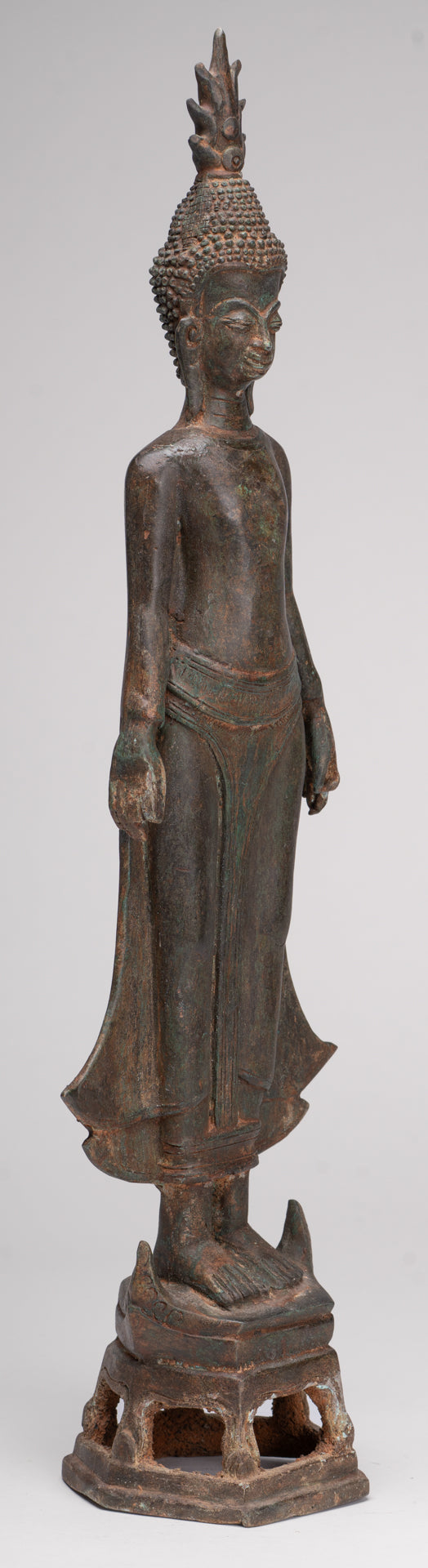 Buddha Statue - Antique Laos Style Standing Buddha Statue in Varada or Charity Mudra - 50cm/20"