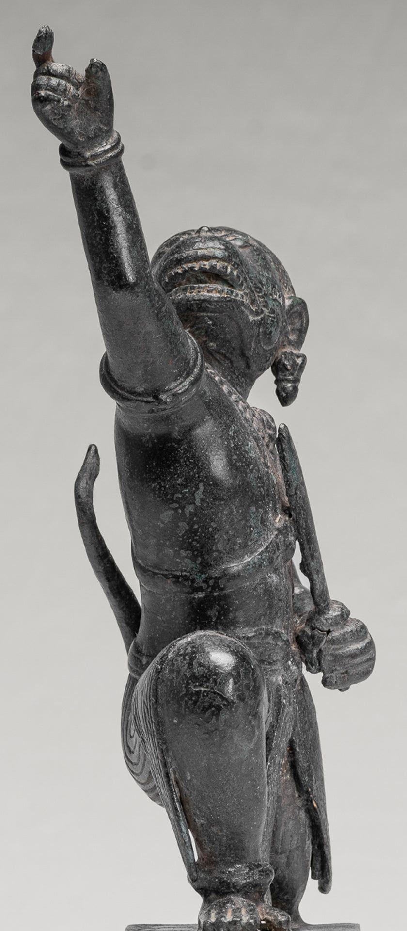 Antique Khmer Style Standing Bayon Hindu God Hanuman Statue - 38cm/15" Tall