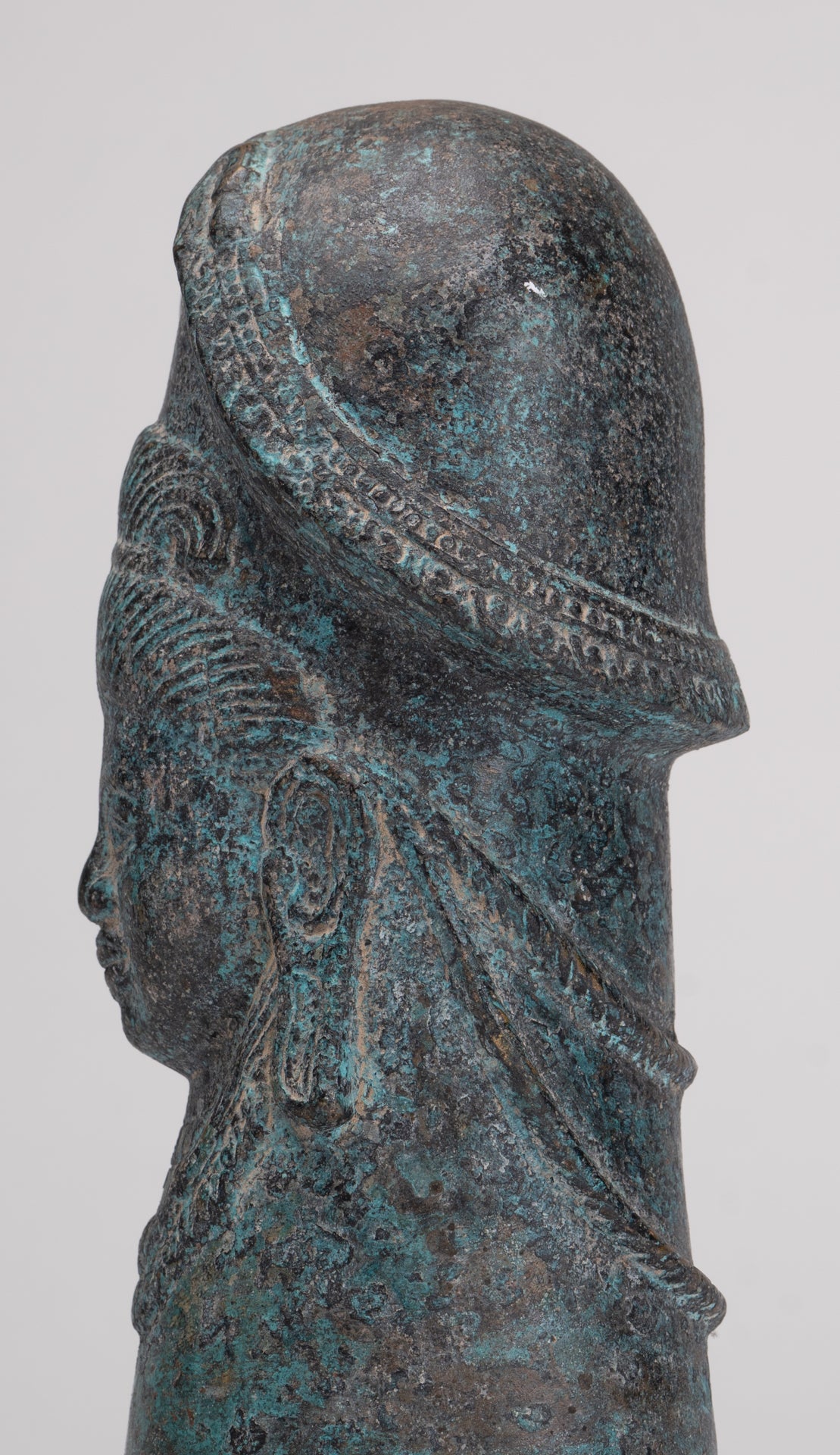 Antique Khmer Style Bronze Shiva Linga / Lingnum - 22cm/9"