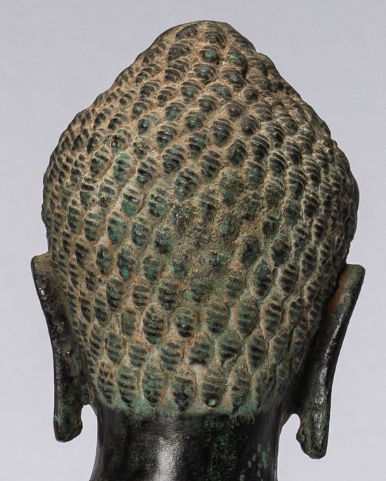 Antique Khmer Style Bronze Vishnu Torso Statue-Protecteur & Preserver-25cm/10 "