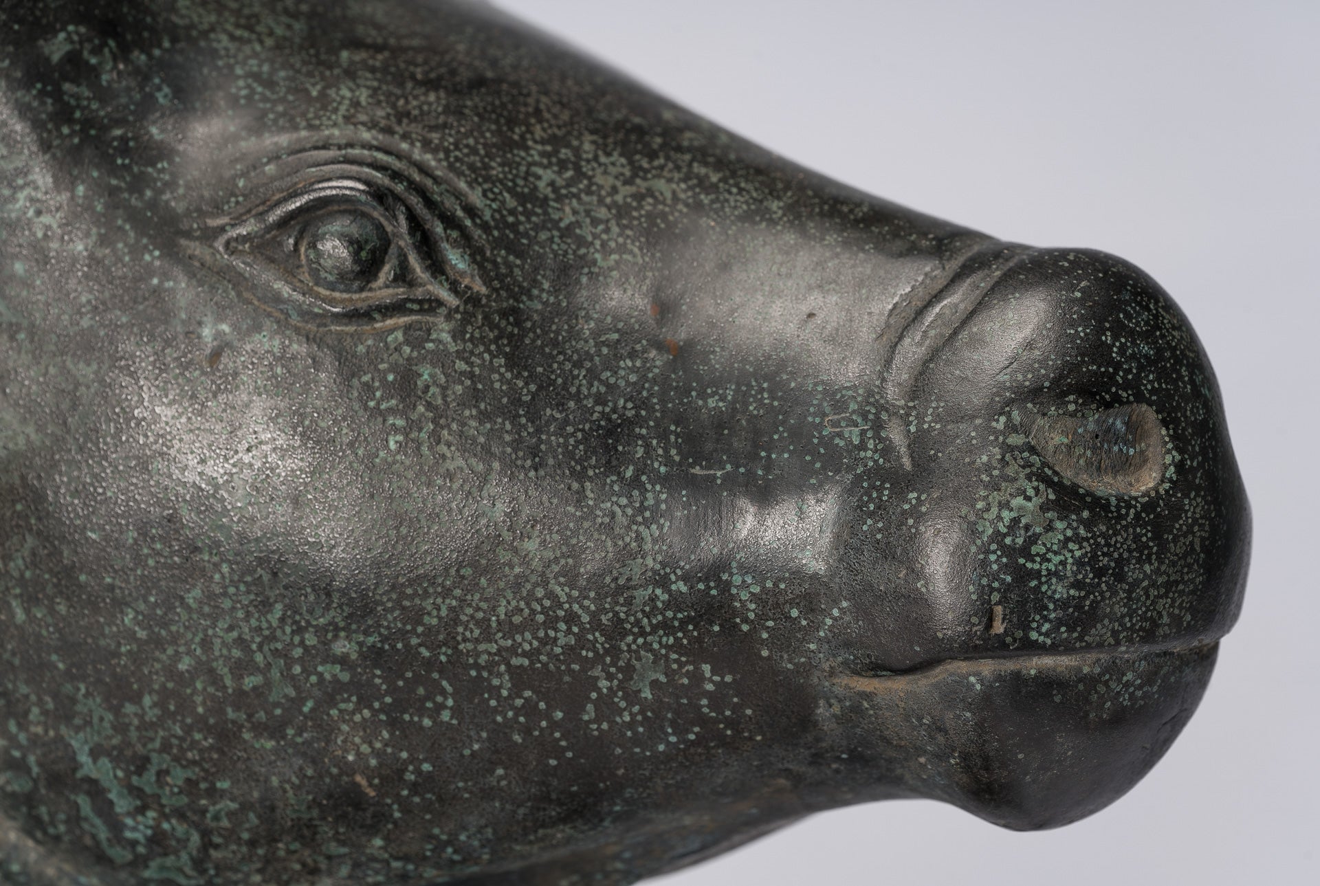 Antique Khmer Style Bronze Nandi Statue - Mount of Shiva - 53cm/21" Long