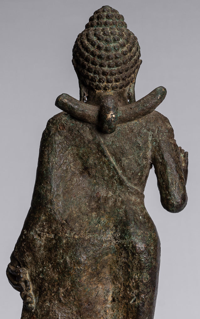 Buddha Statue-Antike indonesische Stil Javanesisch Stehen Schutz Buddha Statue-43cm/17 "