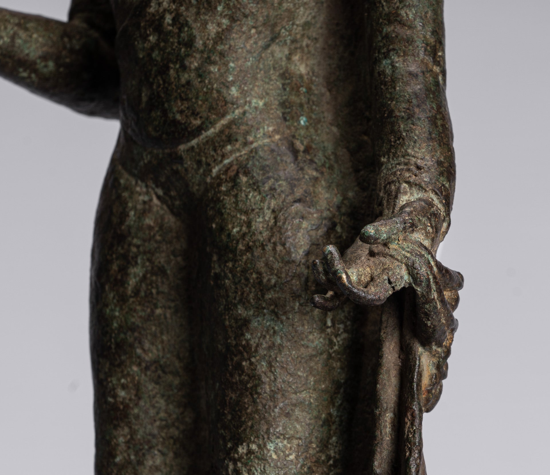 Buddha Statue-Antike indonesische Stil Javanesisch Stehen Schutz Buddha Statue-43cm/17 "