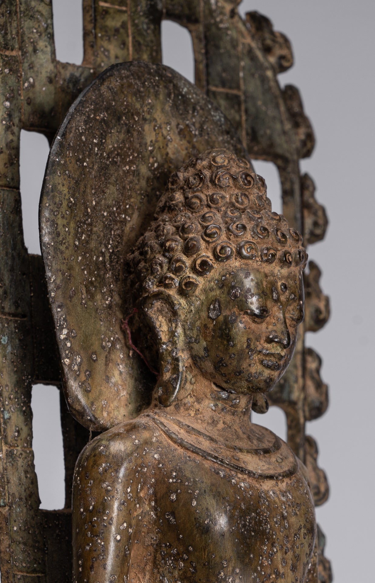 Estatua de Buda - Estatua de Buda de Buda de Java de estilo indonesio antiguo de estilo indonesio - 39 cm/16 "