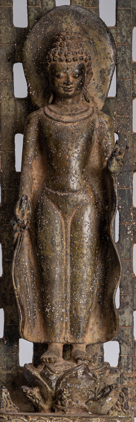 Estatua de Buda - Estatua de Buda de Buda de Java de estilo indonesio antiguo de estilo indonesio - 39 cm/16 "