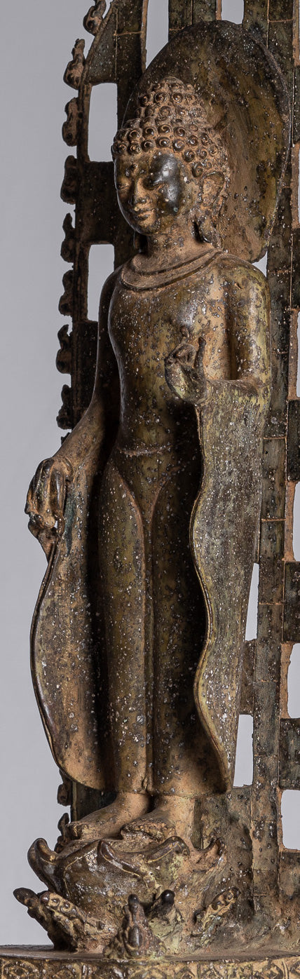 Estatua de Buda - Estatua de Buda de Buda de Java de estilo indonesio antiguo de estilo indonesio - 39 cm/16 "