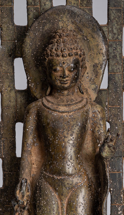 Estatua de Buda - Estatua de Buda de Buda de Java de estilo indonesio antiguo de estilo indonesio - 39 cm/16 "