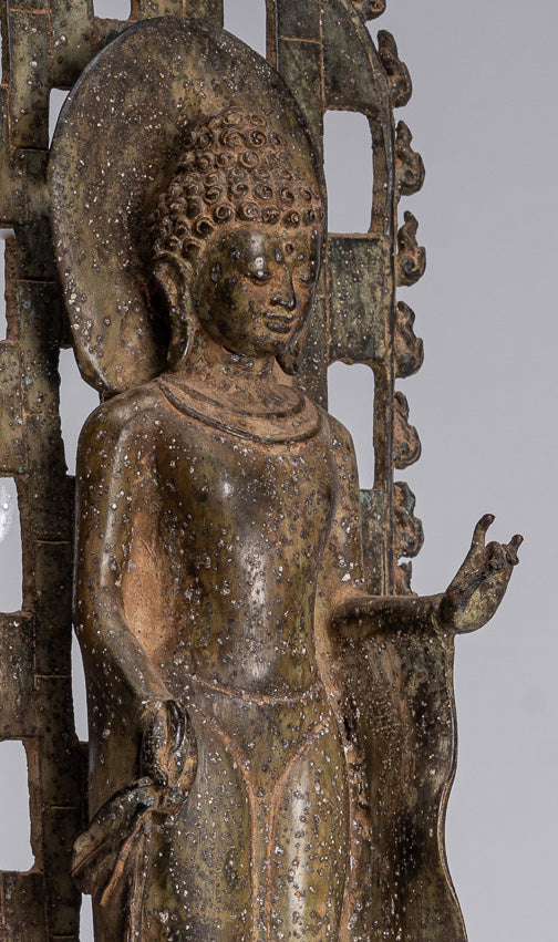 Estatua de Buda - Estatua de Buda de Buda de Java de estilo indonesio antiguo de estilo indonesio - 39 cm/16 "