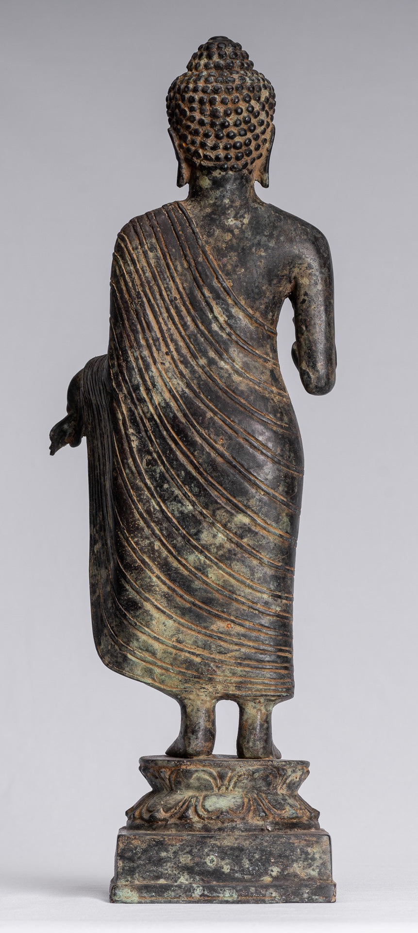 Buddha Statue - Antique Indonesian Style Bronze Javanese Teaching Buddha - 40cm/16"