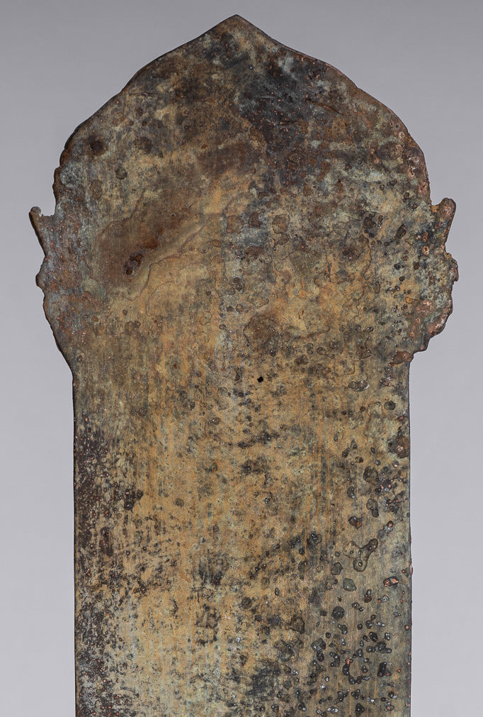 Statue Buddha - Antique stile indonesiano in piedi bronzo giavanese protezione Buddha - 37 cm/15 "