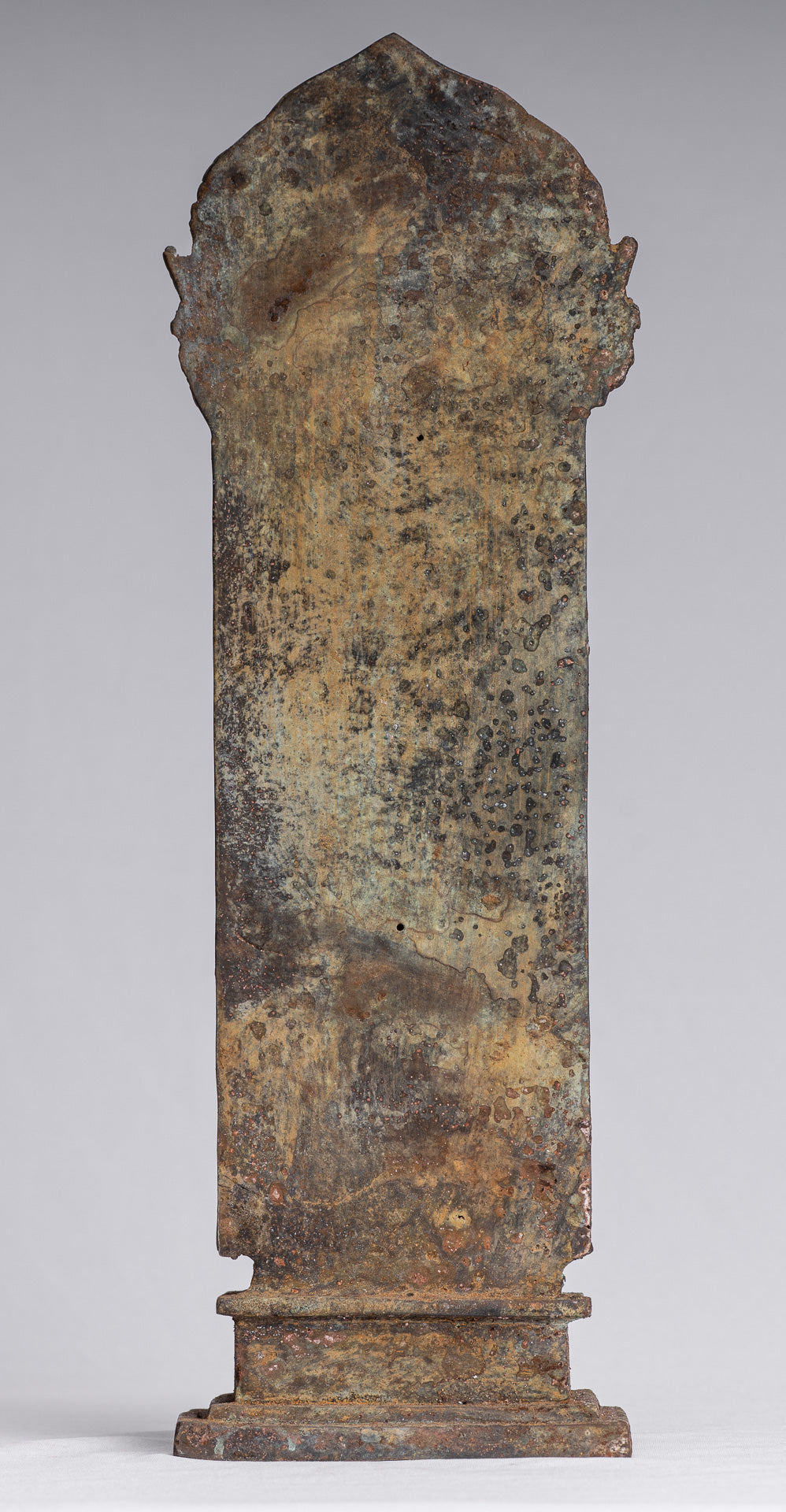 Statue Buddha - Antique stile indonesiano in piedi bronzo giavanese protezione Buddha - 37 cm/15 "