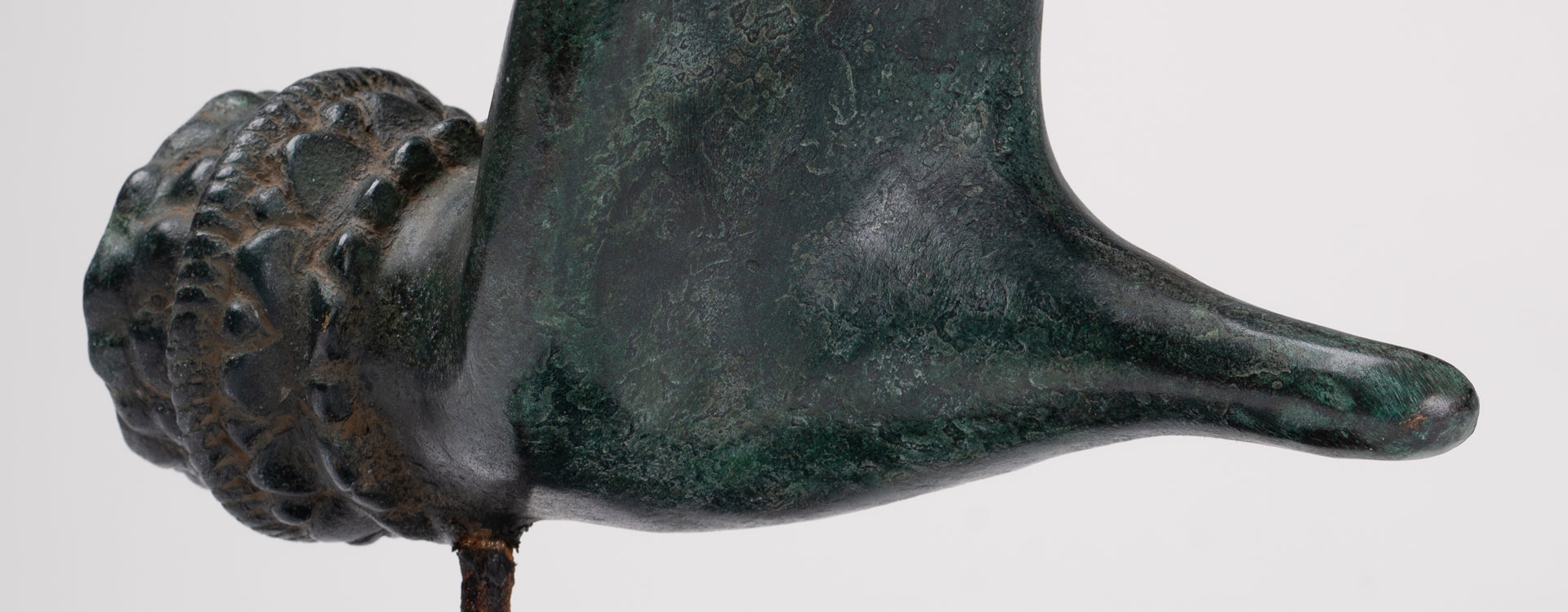 Antique Thai Style Southeast Asia Mounted Bronze Protection Thai Hand - 27cm/11"