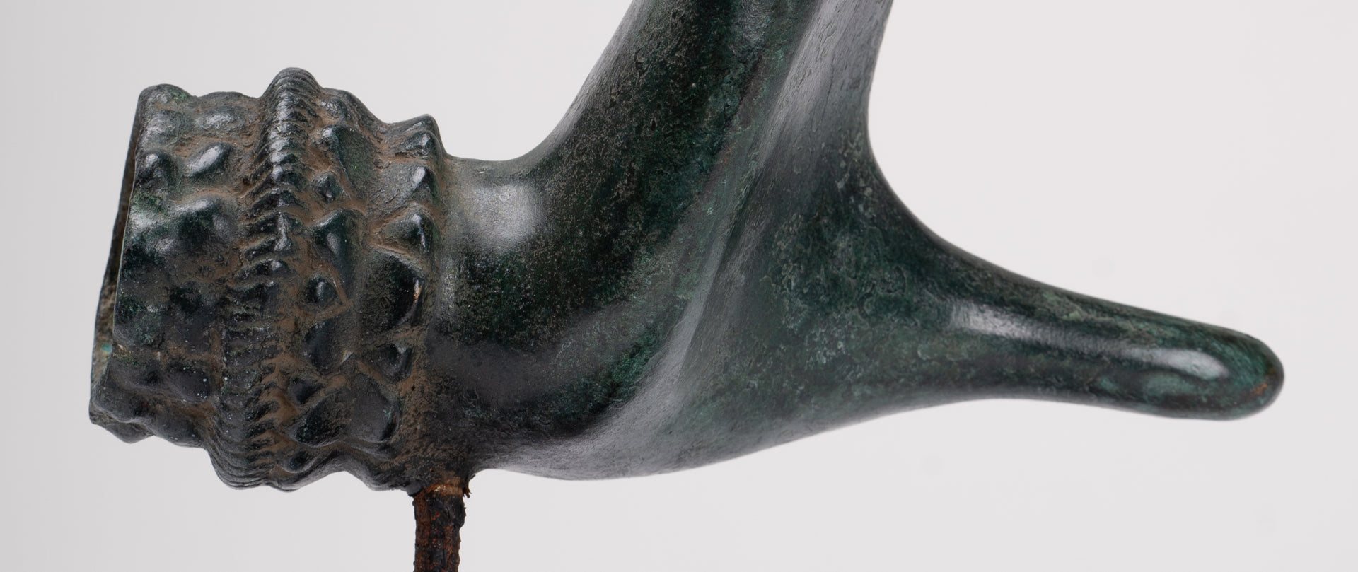 Antique Thai Style Southeast Asia Mounted Bronze Protection Thai Hand - 27cm/11"