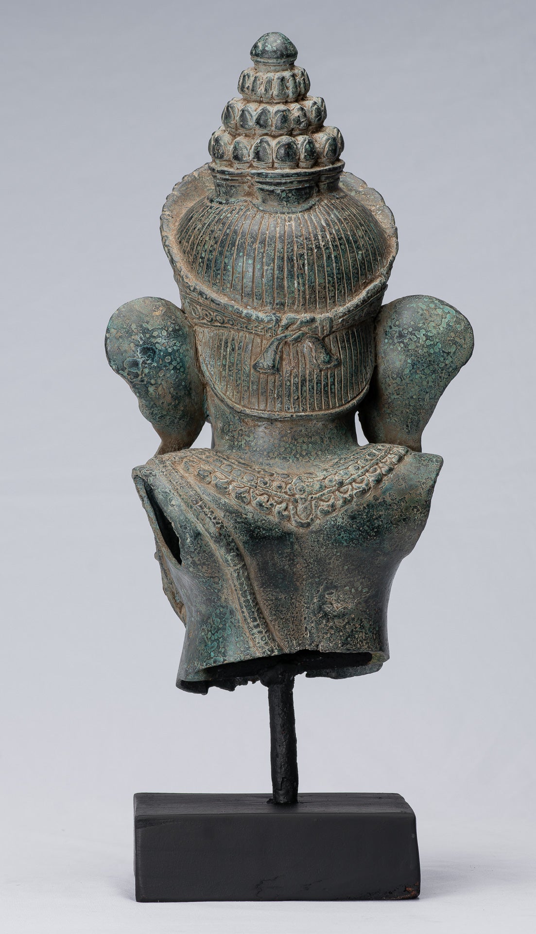 Ganesha Statue-Antique Khmer Style Mounted Bronze Angkor Wat Ganesha Statue-45cm/18 "