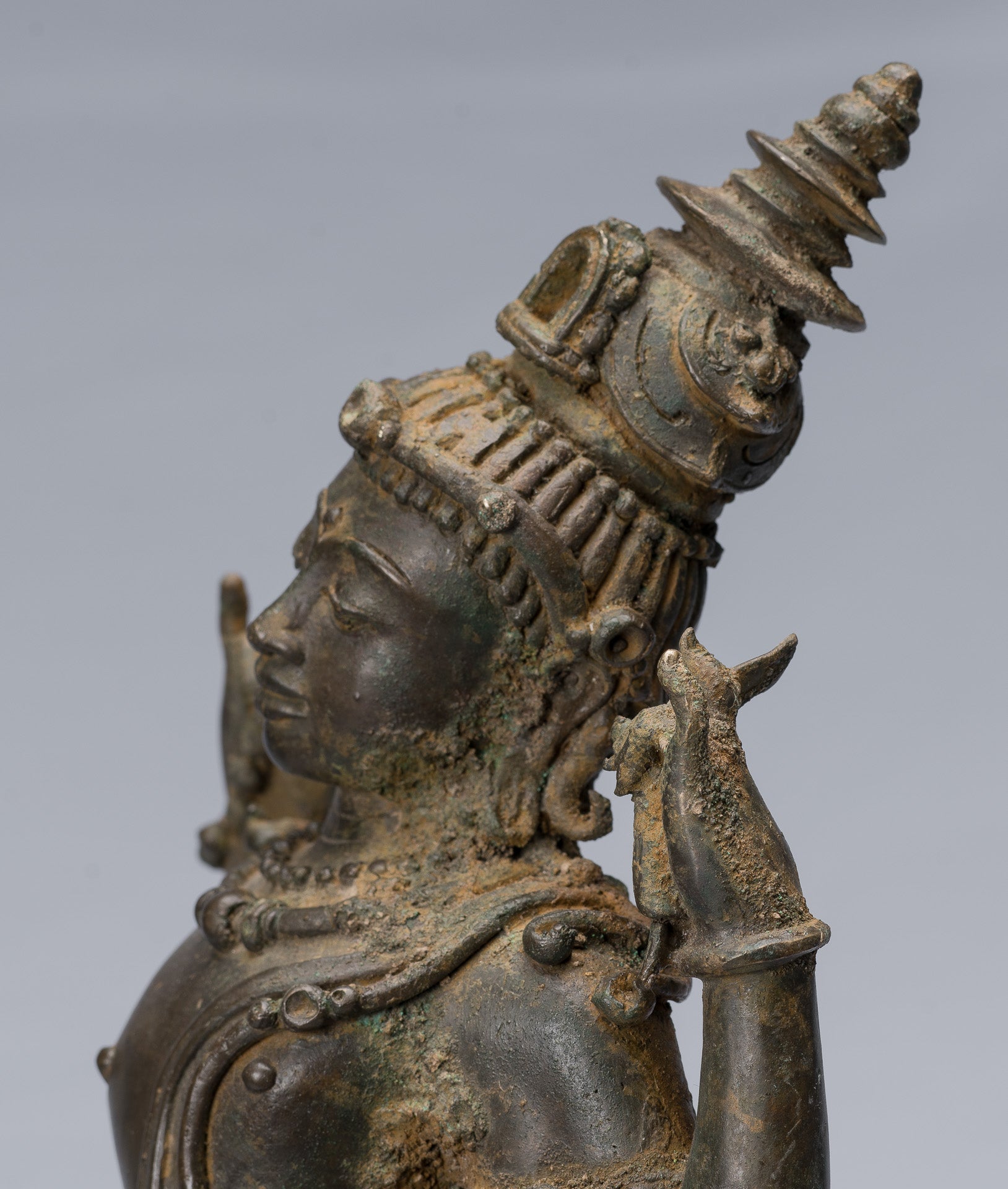 Statue de Tara - statue en bronze majapatit de style javanais ancien Devi Tara statue - 56 CM / 22 pouces