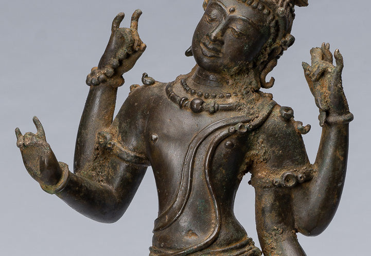 Statue de Tara - statue en bronze majapatit de style javanais ancien Devi Tara statue - 56 CM / 22 pouces