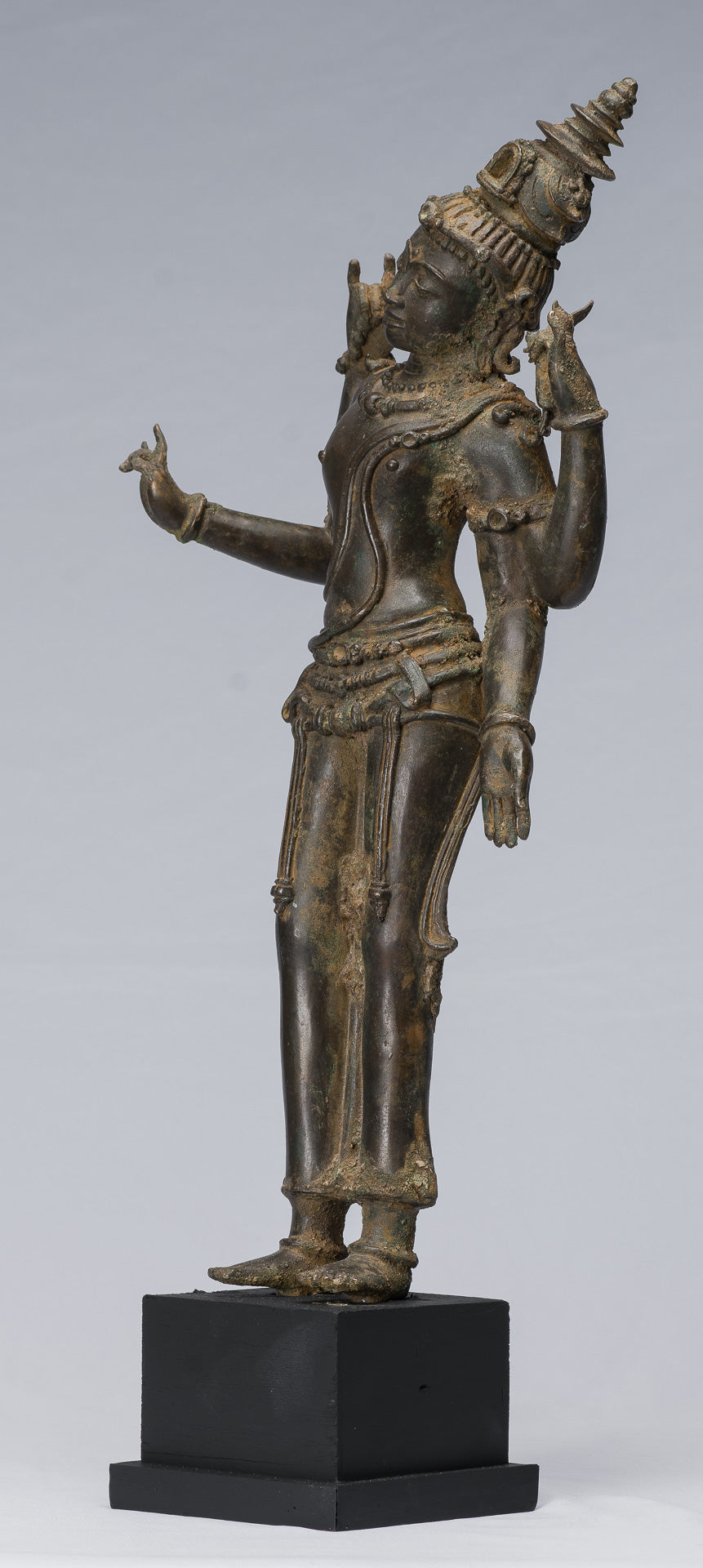 Statue de Tara - statue en bronze majapatit de style javanais ancien Devi Tara statue - 56 CM / 22 pouces