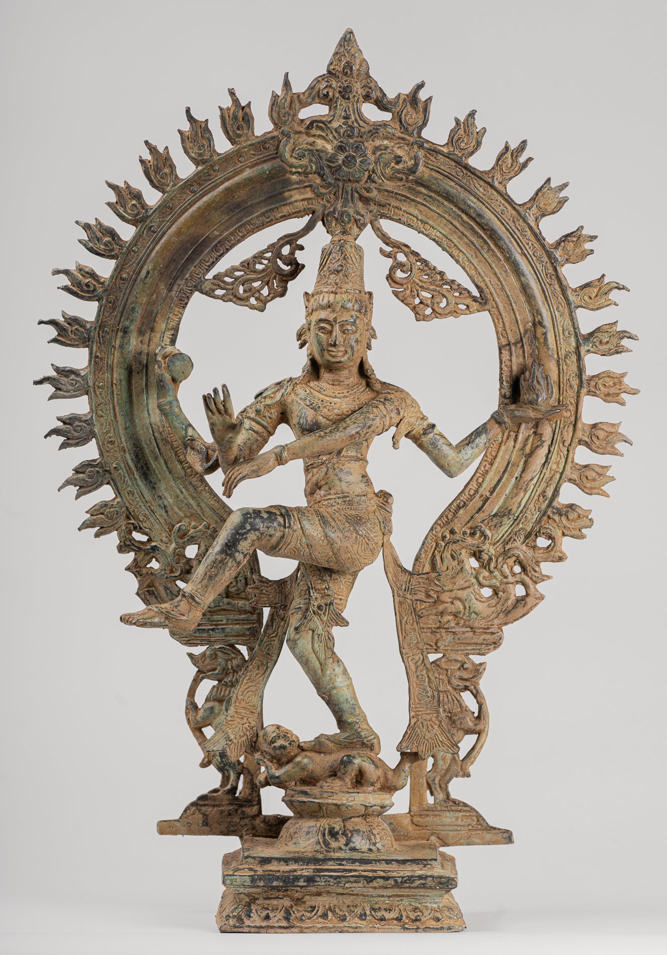 Shiva Statue - Antique Javanese Style Bronze Dancing Shiva statue as Lord Nataraja - 58cm(23") Tall